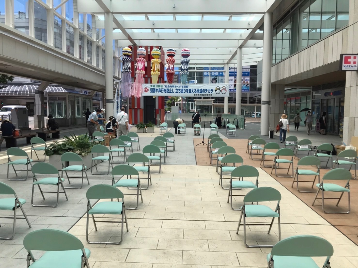 屋外広場のイベント会場空間つくり